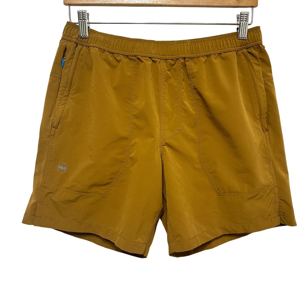 Janji AFO Middle Short Mens Medium Brown 5" Unlined Running Athletic Gym Workout